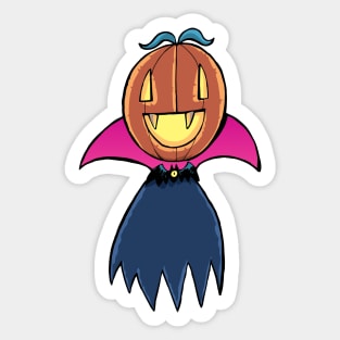 pumpkin vampire Sticker